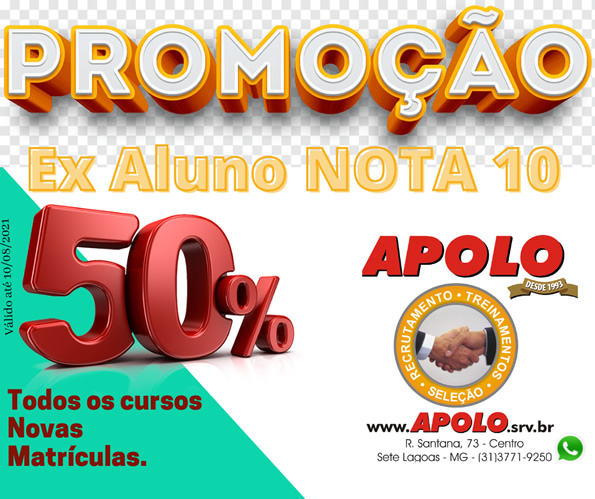 Promoção Ex aluno nota 10